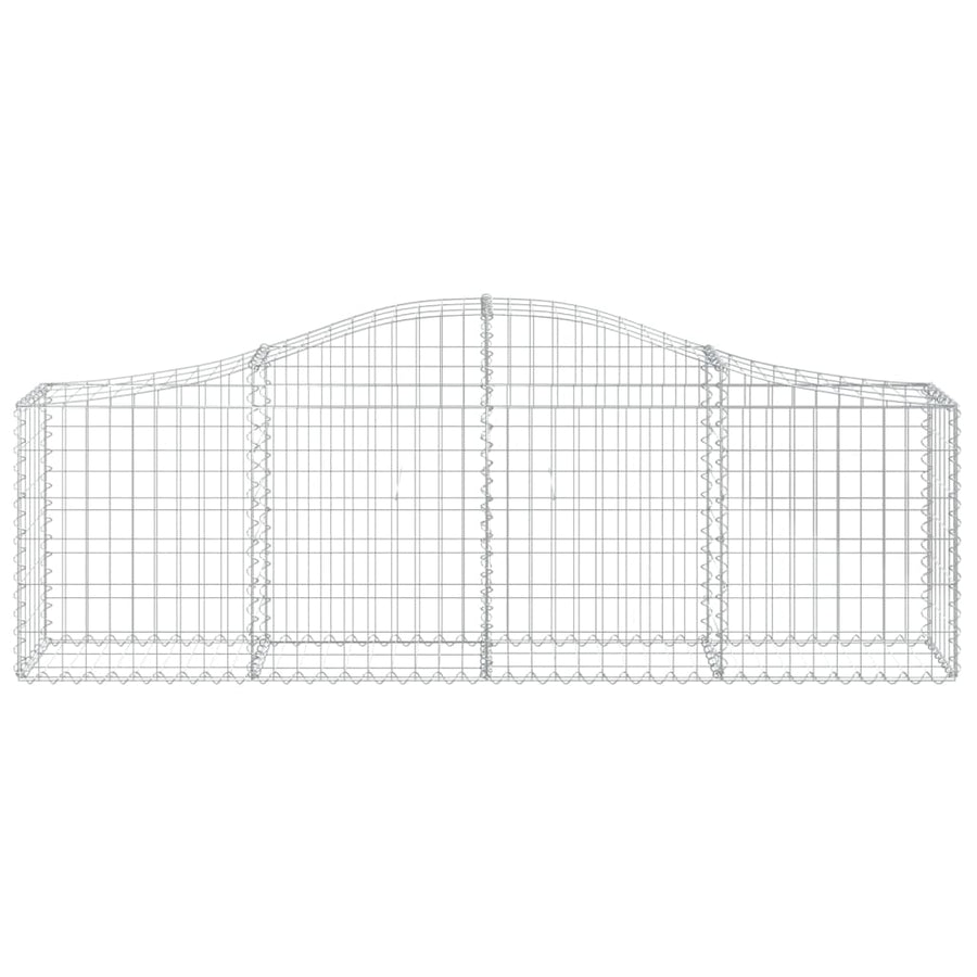Schanskorven 9 st gewelfd 200x30x60/80 cm gegalvaniseerd ijzer 9 200 x 30 x 60/80 cm