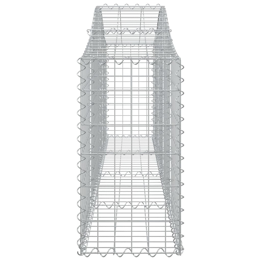 Schanskorven 9 st gewelfd 200x30x60/80 cm gegalvaniseerd ijzer 9 200 x 30 x 60/80 cm