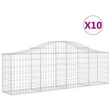 Schanskorven 10 st gewelfd 200x30x60/80 cm gegalvaniseerd ijzer 10 200 x 30 x 60/80 cm
