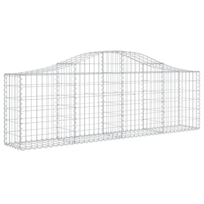 Schanskorven 10 st gewelfd 200x30x60/80 cm gegalvaniseerd ijzer 10 200 x 30 x 60/80 cm