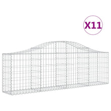 Schanskorven 11 st gewelfd 200x30x60/80 cm gegalvaniseerd ijzer 11 200 x 30 x 60/80 cm