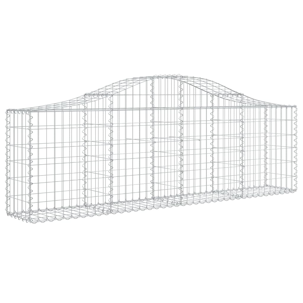 Schanskorven 12 st gewelfd 200x30x60/80 cm gegalvaniseerd ijzer 12 200 x 30 x 60/80 cm