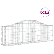 Schanskorven 13 st gewelfd 200x30x60/80 cm gegalvaniseerd ijzer 13 200 x 30 x 60/80 cm