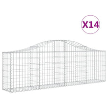 Schanskorven 14 st gewelfd 200x30x60/80 cm gegalvaniseerd ijzer 14 200 x 30 x 60/80 cm