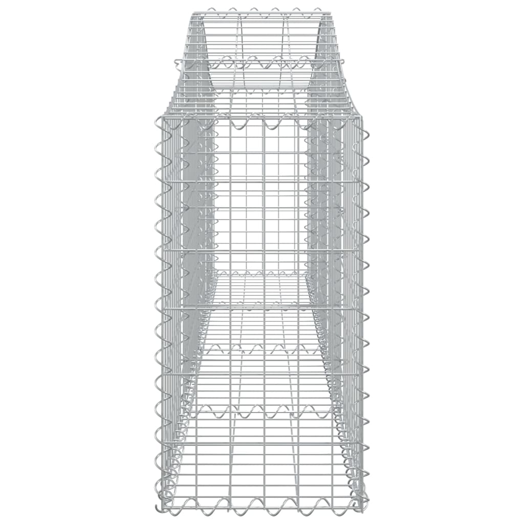 Schanskorven 14 st gewelfd 200x30x60/80 cm gegalvaniseerd ijzer 14 200 x 30 x 60/80 cm