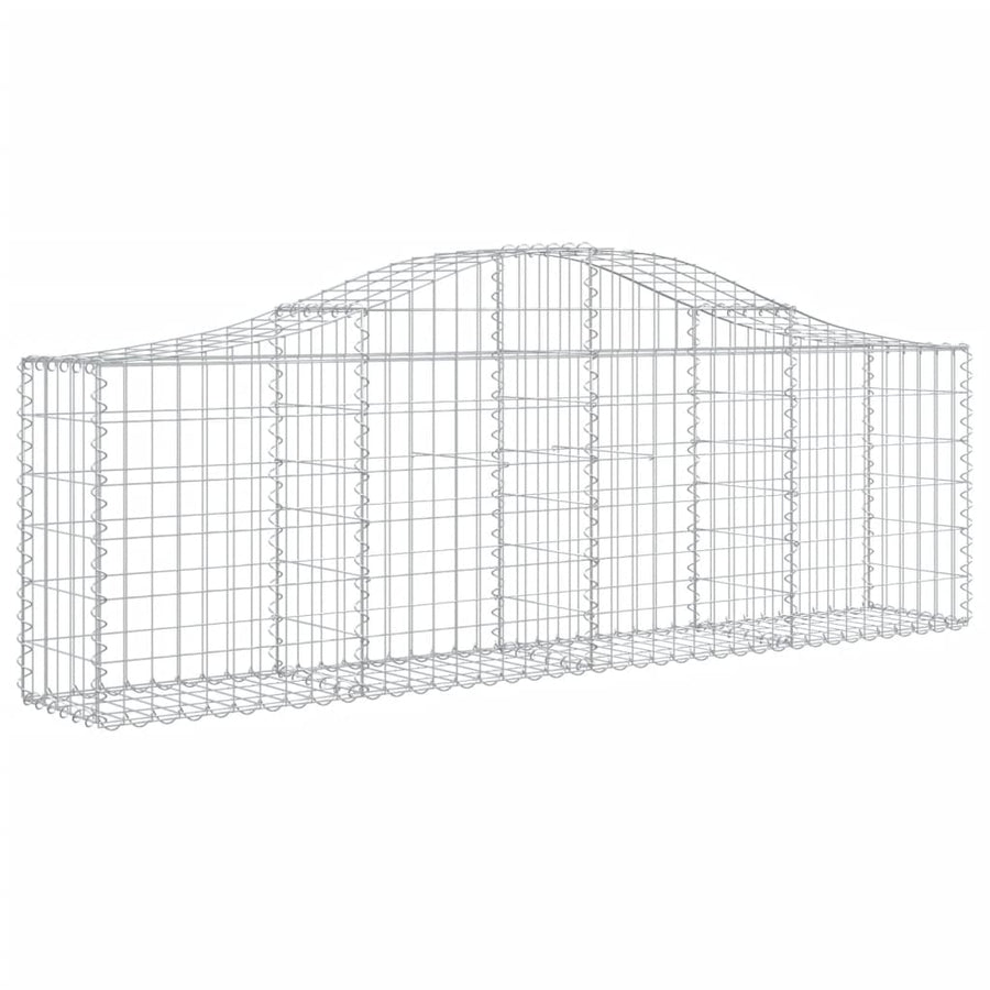 Schanskorven 18 st gewelfd 200x30x60/80 cm gegalvaniseerd ijzer 18 200 x 30 x 60/80 cm