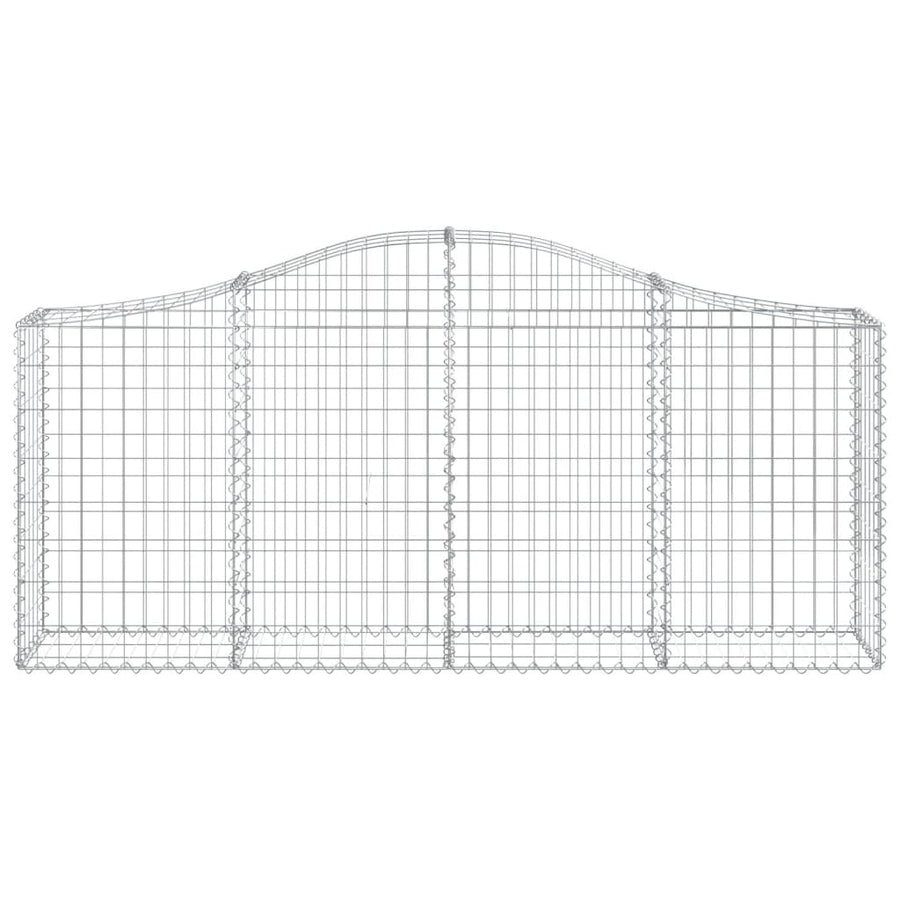Schanskorven 3 st gewelfd 200x30x80/100 cm gegalvaniseerd ijzer 3 200 x 30 x 80/100 cm