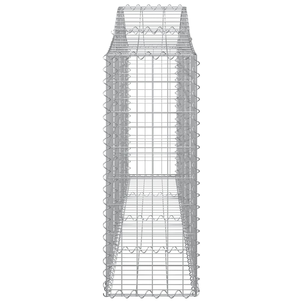 Schanskorven 4 st gewelfd 200x30x80/100 cm gegalvaniseerd ijzer 4 200 x 30 x 80/100 cm