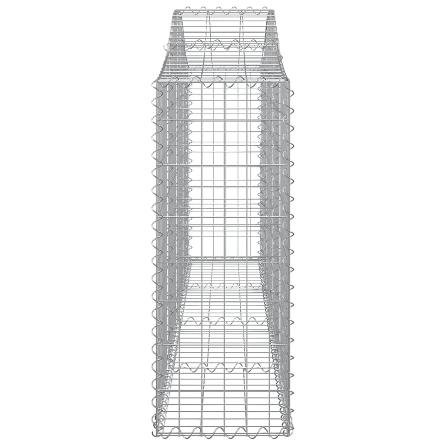 Schanskorven 4 st gewelfd 200x30x80/100 cm gegalvaniseerd ijzer 4 200 x 30 x 80/100 cm