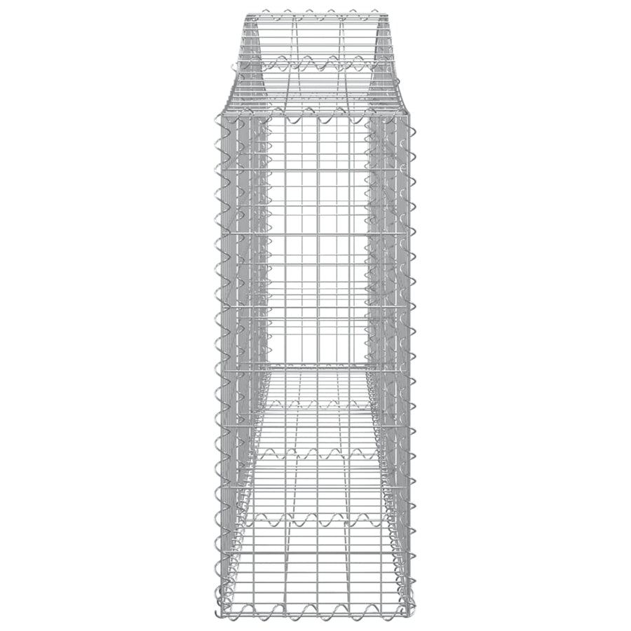 Schanskorven 6 st gewelfd 200x30x80/100 cm gegalvaniseerd ijzer 6 200 x 30 x 80/100 cm