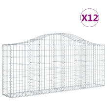 Schanskorven 12 st gewelfd 200x30x80/100 cm ijzer 12 200 x 30 x 80/100 cm