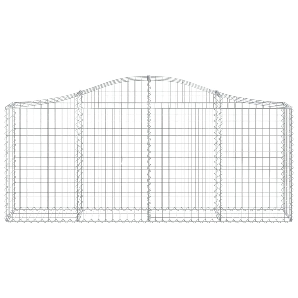 Schanskorven 14 st gewelfd 200x30x80/100 cm ijzer 14 200 x 30 x 80/100 cm