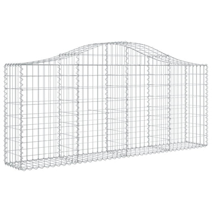 Schanskorven 15 st gewelfd 200x30x80/100 cm ijzer 15 200 x 30 x 80/100 cm