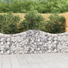 Gabions 20 pcs curved 200x30x80/100 cm iron