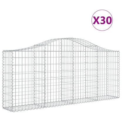 Schanskorven 30 st gewelfd 200x30x80/100 cm ijzer 30 200 x 30 x 80/100 cm