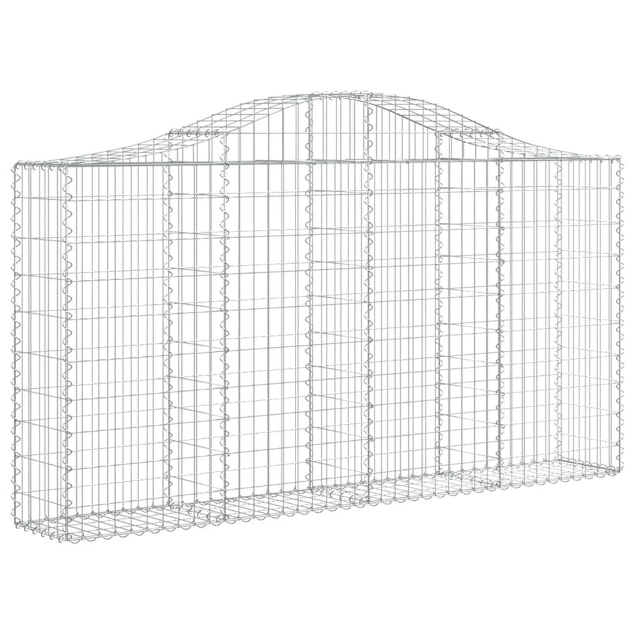 Schanskorven 2 st gewelfd 200x30x100/120 cm ijzer 2 200 x 30 x 100/120 cm