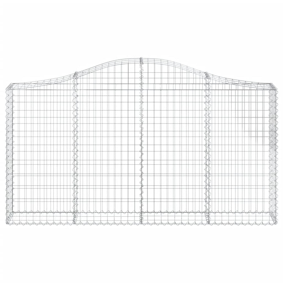 Schanskorven 2 st gewelfd 200x30x100/120 cm ijzer 2 200 x 30 x 100/120 cm