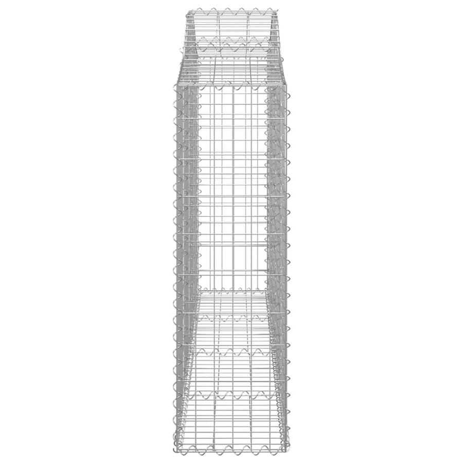 Schanskorven 2 st gewelfd 200x30x100/120 cm ijzer 2 200 x 30 x 100/120 cm