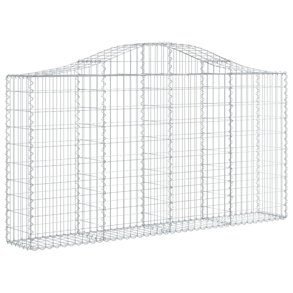 Schanskorven 3 st gewelfd 200x30x100/120 cm ijzer 3 200 x 30 x 100/120 cm
