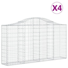 Schanskorven 4 st gewelfd 200x30x100/120 cm ijzer 4 200 x 30 x 100/120 cm
