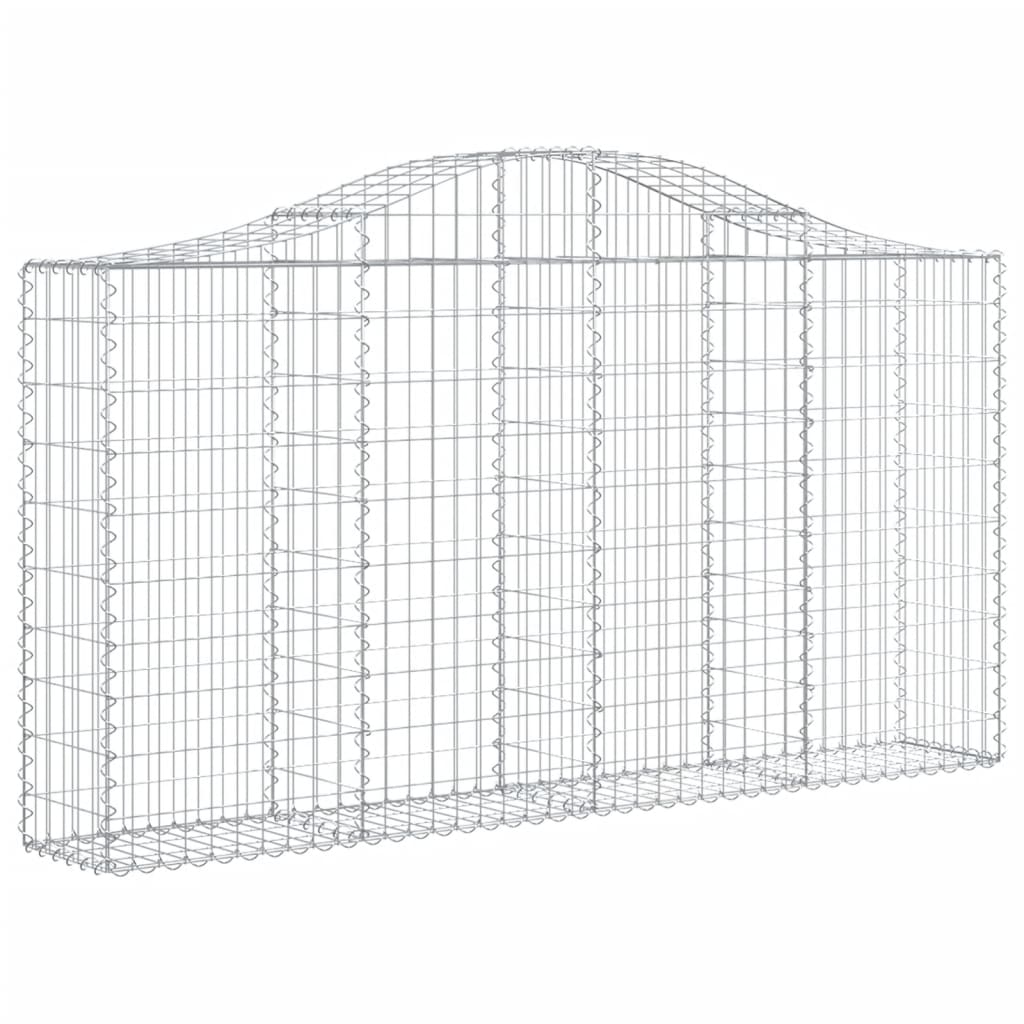 Schanskorven 4 st gewelfd 200x30x100/120 cm ijzer 4 200 x 30 x 100/120 cm