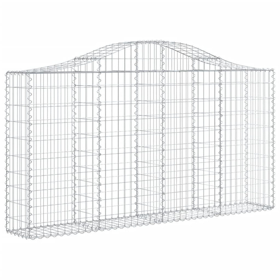 Schanskorven 4 st gewelfd 200x30x100/120 cm ijzer 4 200 x 30 x 100/120 cm