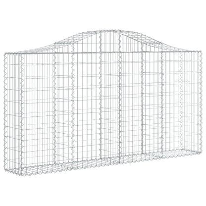 Schanskorven 5 st gewelfd 200x30x100/120 cm ijzer 5 200 x 30 x 100/120 cm