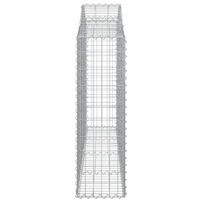 Schanskorven 5 st gewelfd 200x30x100/120 cm ijzer 5 200 x 30 x 100/120 cm