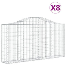 Schanskorven 8 st gewelfd 200x30x100/120 cm ijzer 8 200 x 30 x 100/120 cm