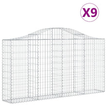 Schanskorven 9 st gewelfd 200x30x100/120 cm ijzer 9 200 x 30 x 100/120 cm