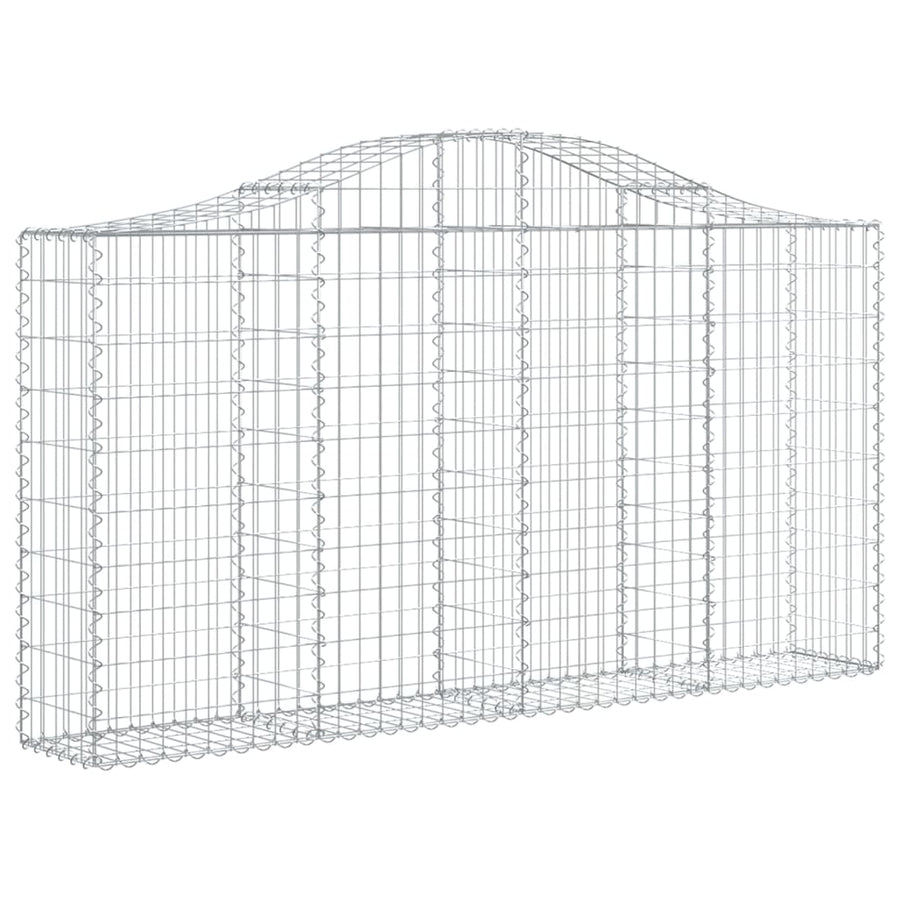 Schanskorven 9 st gewelfd 200x30x100/120 cm ijzer 9 200 x 30 x 100/120 cm