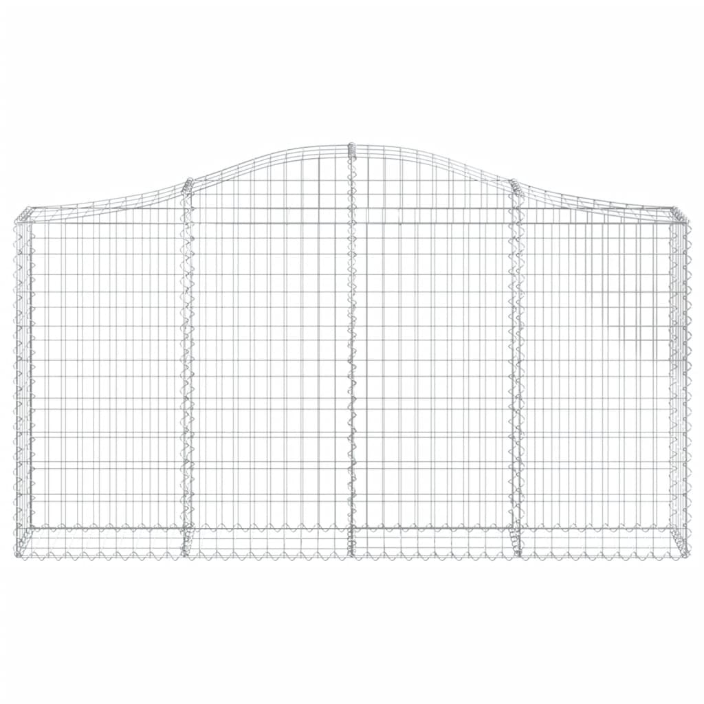 Schanskorven 10 st gewelfd 200x30x100/120 cm ijzer 10 200 x 30 x 100/120 cm