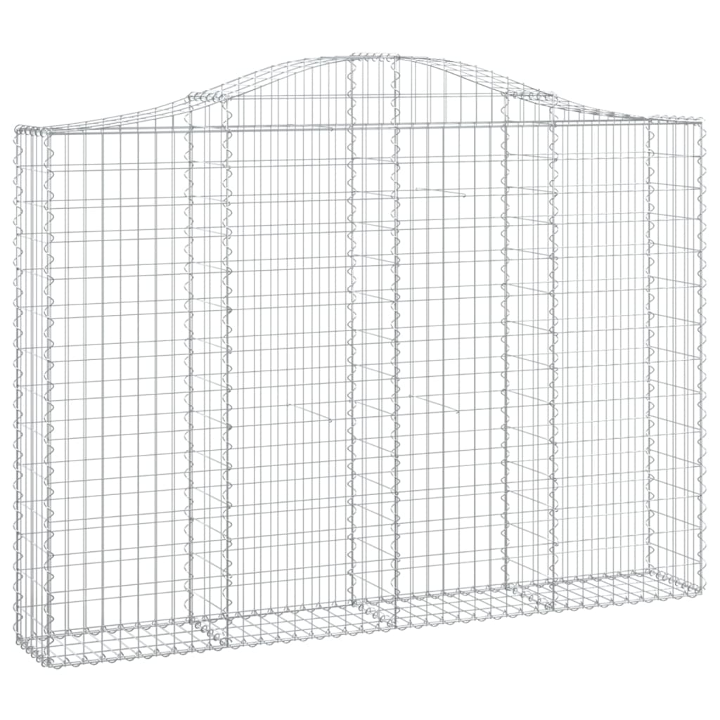 Schanskorven 2 st gewelfd 200x30x140/160 cm ijzer 2 200 x 30 x 140/160 cm