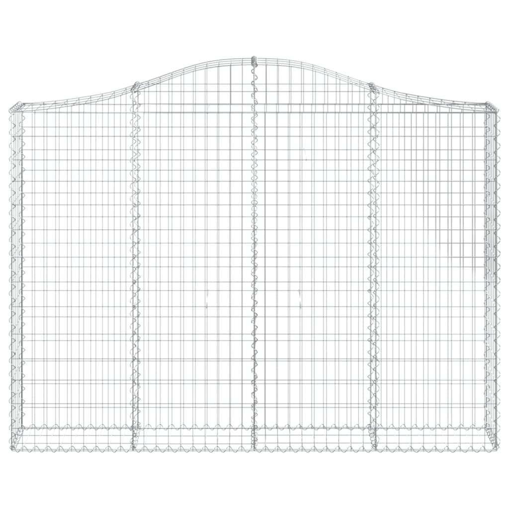 Schanskorven 2 st gewelfd 200x30x140/160 cm ijzer 2 200 x 30 x 140/160 cm
