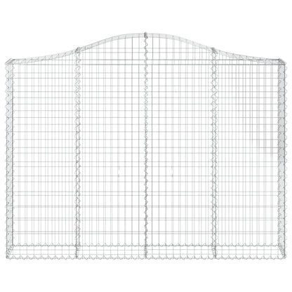 Schanskorven 2 st gewelfd 200x30x140/160 cm ijzer 2 200 x 30 x 140/160 cm