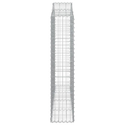 Schanskorven 2 st gewelfd 200x30x140/160 cm ijzer 2 200 x 30 x 140/160 cm
