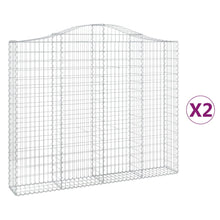 Schanskorven 2 st gewelfd 200x30x160/180 cm ijzer 2 200 x 30 x 160/180 cm