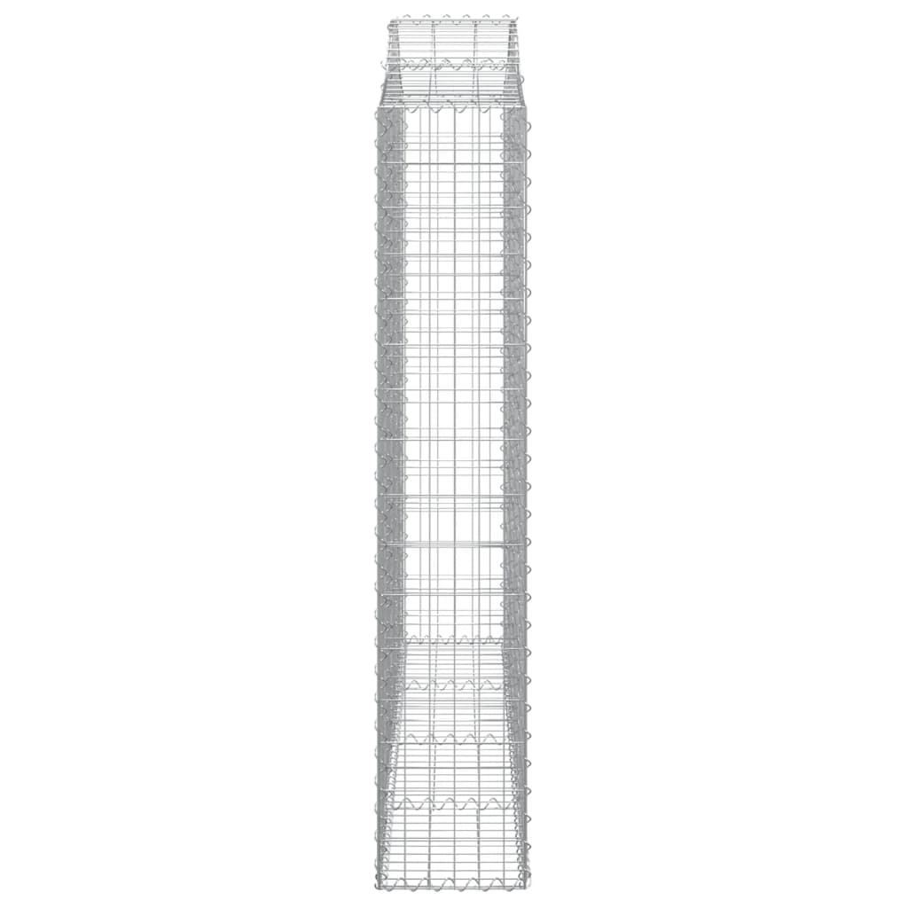 Schanskorven 2 st gewelfd 200x30x160/180 cm ijzer 2 200 x 30 x 160/180 cm