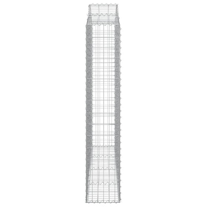 Schanskorven 2 st gewelfd 200x30x160/180 cm ijzer 2 200 x 30 x 160/180 cm