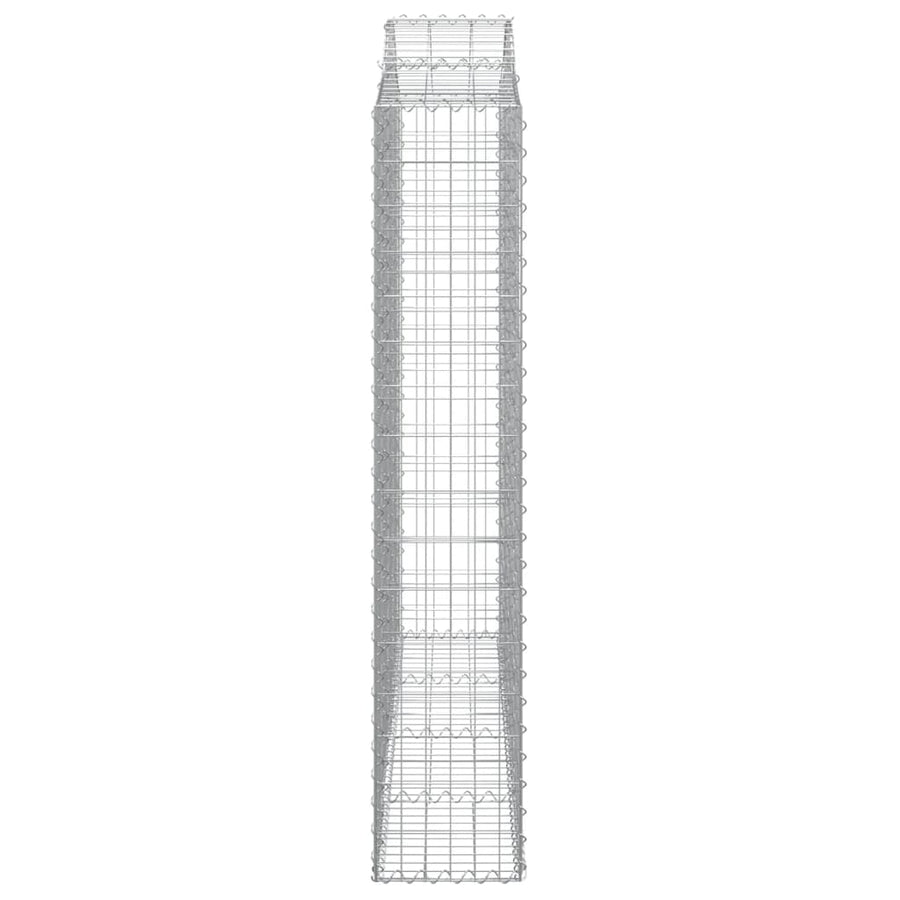Schanskorven 2 st gewelfd 200x30x160/180 cm ijzer 2 200 x 30 x 160/180 cm