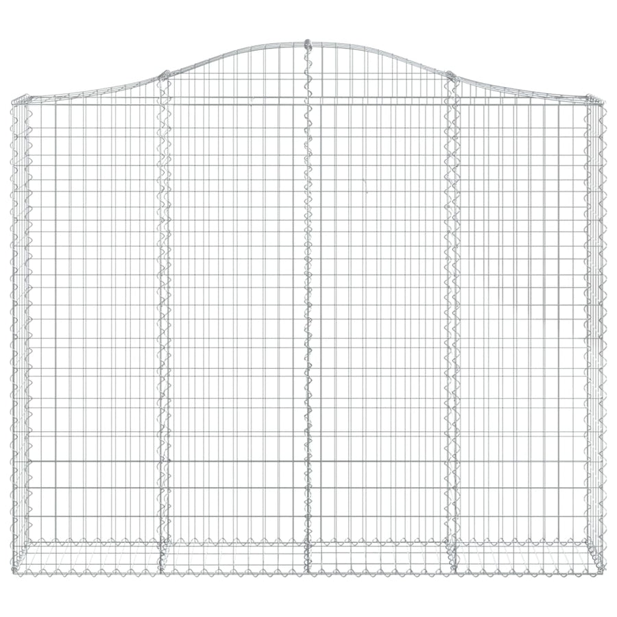 Schanskorven 4 st gewelfd 200x30x160/180 cm ijzer 4 200 x 30 x 160/180 cm