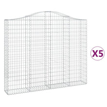 Schanskorven 5 st gewelfd 200x30x160/180 cm ijzer 5 200 x 30 x 160/180 cm