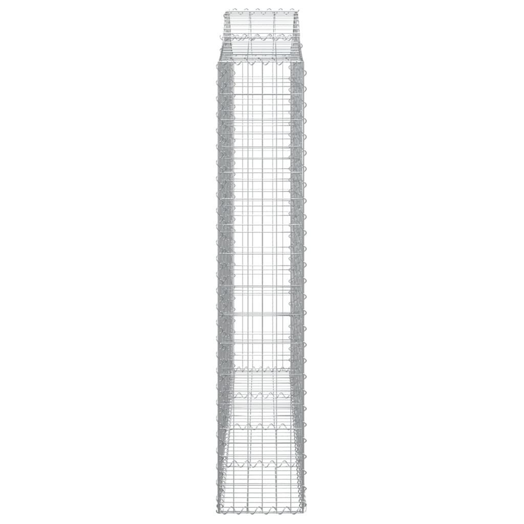 Schanskorven 5 st gewelfd 200x30x160/180 cm ijzer 5 200 x 30 x 160/180 cm