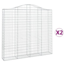 Schanskorven 2 st gewelfd 200x30x180/200 cm ijzer 2 200 x 30 x 180/200 cm