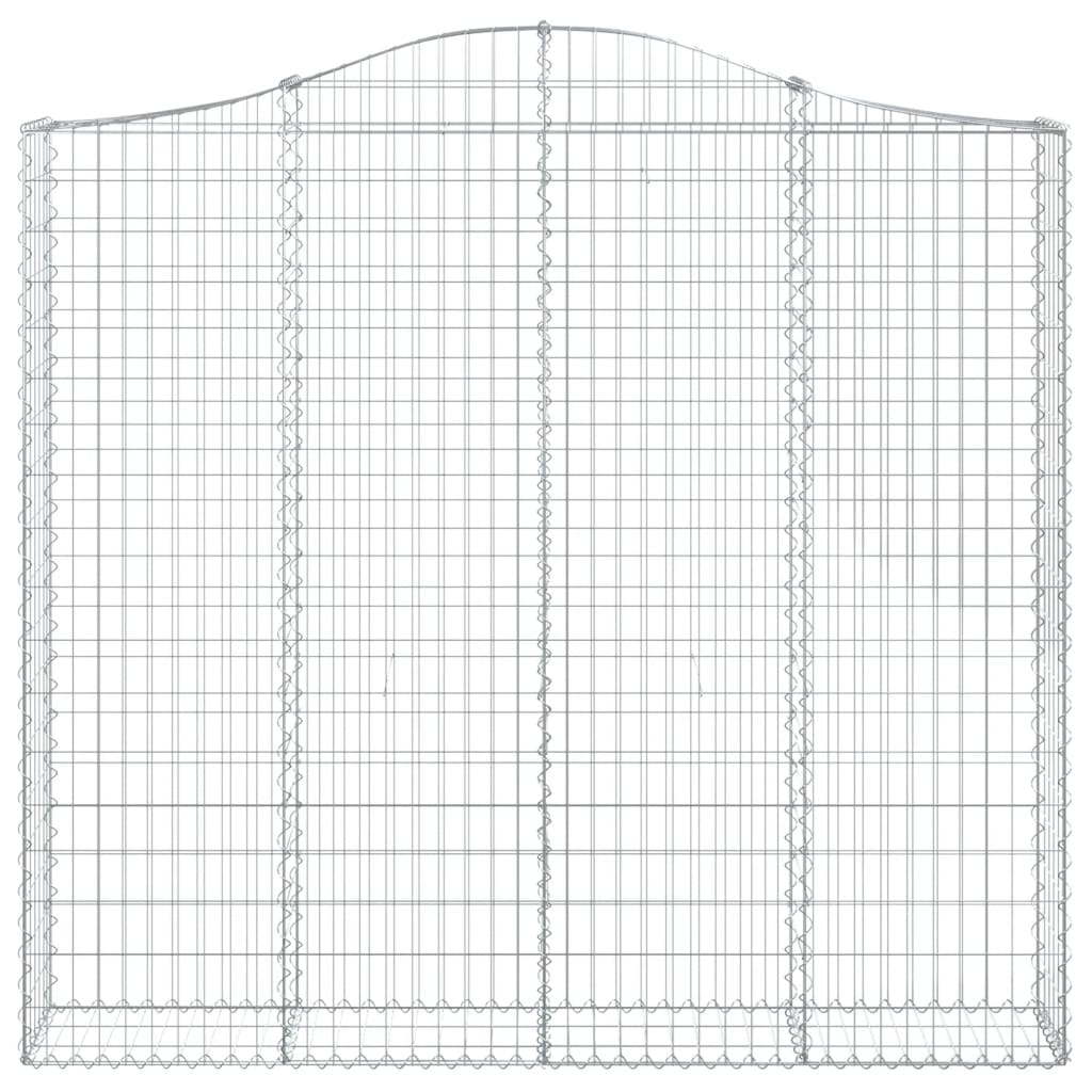 Schanskorven 4 st gewelfd 200x30x180/200 cm ijzer 4 200 x 30 x 180/200 cm