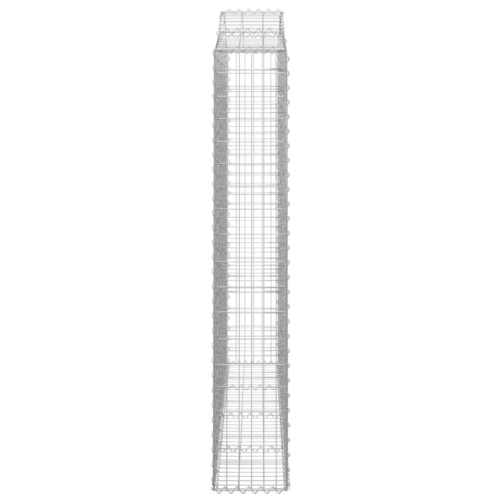 Schanskorven 4 st gewelfd 200x30x180/200 cm ijzer 4 200 x 30 x 180/200 cm