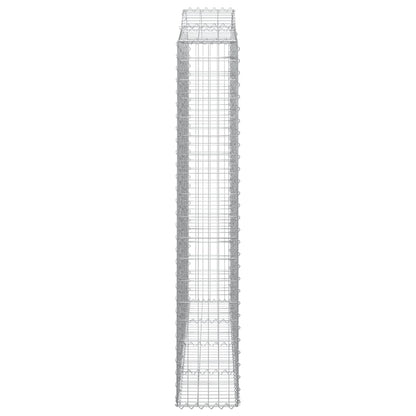 Schanskorven 4 st gewelfd 200x30x180/200 cm ijzer 4 200 x 30 x 180/200 cm