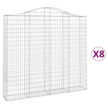 Schanskorven 8 st gewelfd 200x30x180/200 cm ijzer 8 200 x 30 x 180/200 cm