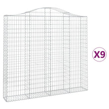 Schanskorven 9 st gewelfd 200x30x180/200 cm ijzer 9 200 x 30 x 180/200 cm