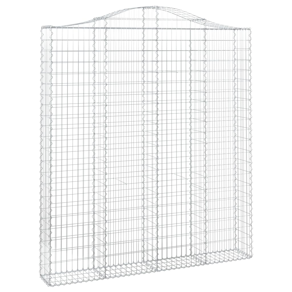 Schanskorven 2 st gewelfd 200x30x220/240 cm ijzer 2 200 x 30 x 220/240 cm